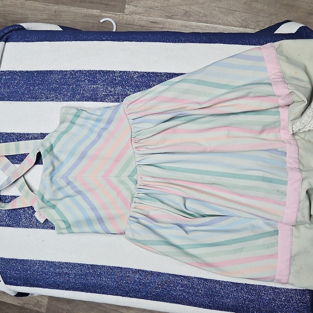 Pastel Striped Halter Dress